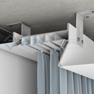 Профиль Алформ — Гардина Алформ ПК-12, 3-х рядная. Белая/черна — фото