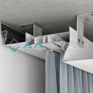 Профиль Алформ — Гардина Алформ ПК-15, 2-х рядная белая/черная — фото