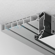 Профиль Алформ — Sigma Plus Нишевой, карнизный. Белый/черный — фото