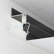 Профиль Алформ — Contour Pro LED Парящий. Стеновой, Белый/Черный 2 м.п. — фото