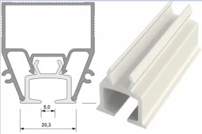 Профиль Алформ — Планка карнизная ПВХ на профиль Gamma 20 — фото