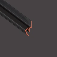 Flexy — Стеновой профиль  EURO 02 ПФ-8587 с теневым зазором, черный 2 м.п. — фото