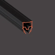 Flexy — EURO 04 Разделительный теневой ПФ8242, 2.0 м.п Черный — фото