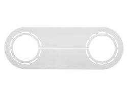 Комплектующие — Обвод трубы пластина 45/55 мм. Белый — фото