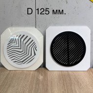 Комплектующие — Магнитная вент. решетка круглая белая/черная — фото