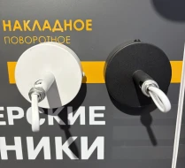 Освещение — Крепление ART накладное круглое поворотное, белое/черное. EKS — фото