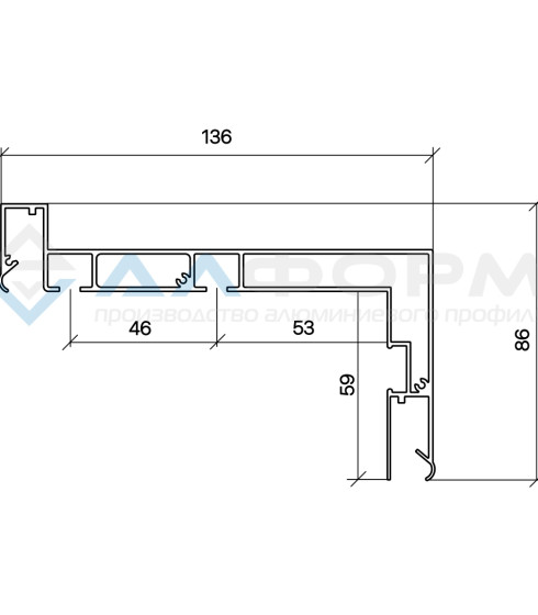 Гардина для ткани М6 черная — фото-604_3
