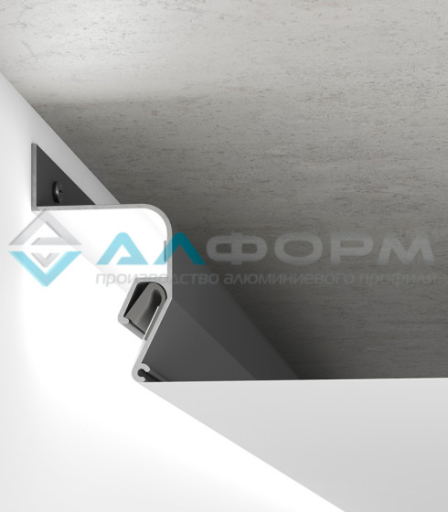 ПК 6У «Парящий потолок», Белый/Черный, 2,5 м.п. — фото-604_1