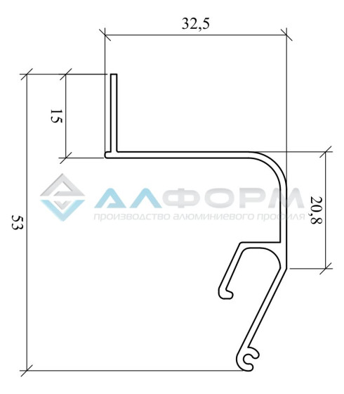 ПК 6У «Парящий потолок», Белый/Черный, 2,5 м.п. — фото-604_4