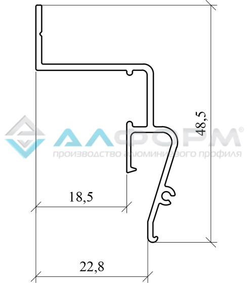 Contour Pro LED Парящий. Стеновой, Белый/Черный 2 м.п. — фото-604_6