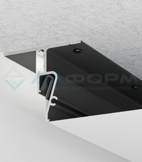 Contour Pro LED  Парящий Потолочный 2.0 м.п. Белый/черный — фото-604_2