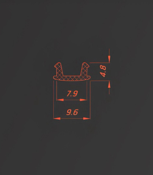 Разделительная вставка Flexy PVC 8. белая/черная — фото-668_3