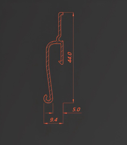 Профиль EURO 02 с теневым зазором, ПФ-7206. Черный — фото-668_3