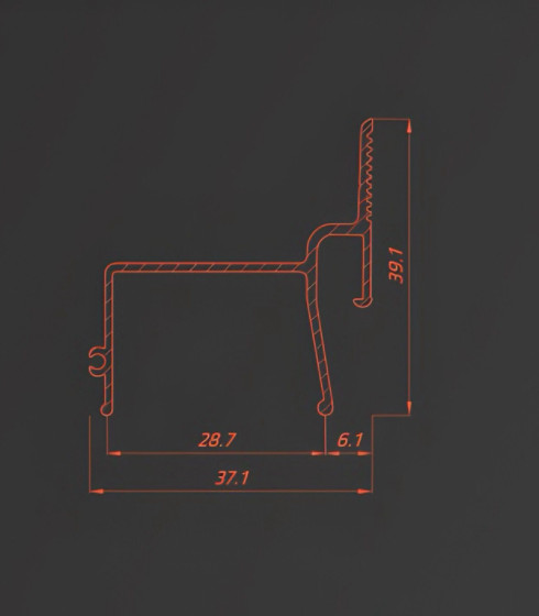 Профиль KONTUR 03-теневой. ПФ2633. Черный 2.0 м.п. — фото-668_3