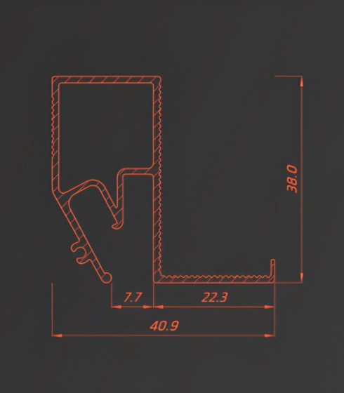 Теневой профиль BRUS 06 (8608) 2.0 м.п. черный — фото-668_3