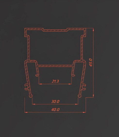 LINE 30 Разделительный проф, световые линии, ПФ6838 2.0 м.п. — фото-668_3