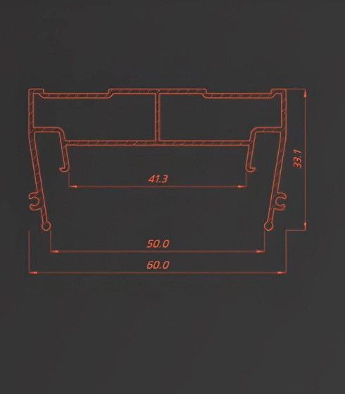 LINE 50 Световые линии ПФ7320 2.0 м.п., не крашенный. — фото-668_3