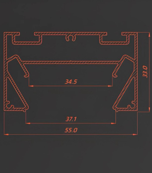 TREK 01 ПФ8049 2 м.п., для треков и шинопроводов. Не крашенный. — фото-668_2