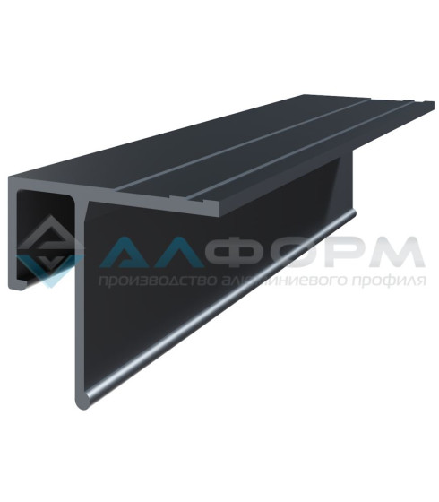 Профиль алюминиевый евро теневой потолочный  черны 2.0 м.п.й — фото-604_1