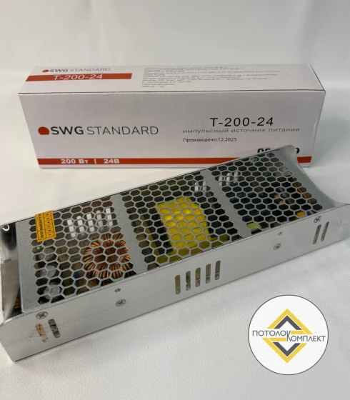 Блок питания для светодиодных лент компактный (узкий), 200 W, 24V, T-200-24 — фото-661_1