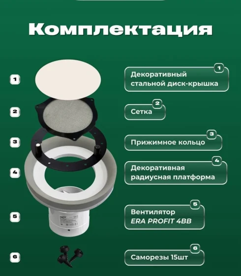 Вент решетка с вентилятором ПРЯМАЯ. INNOVA — фото-672_2